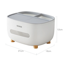 Load image into Gallery viewer, Tissue Box - Tissue Box Holder/Cover with 4 storage compartments