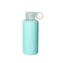 Load image into Gallery viewer, Bottles - Glass Bottle with Silicone Cover - 420 ml. Borosilicate Glass Bottle with Leakproof Lid