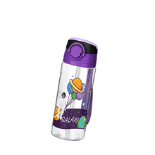 Load image into Gallery viewer, Bottles - Plastic Water Bottle - 500 ml. Water Bottle with Airtight Lid & Handle featuring a galaxy design.