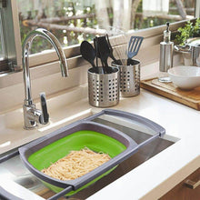 Load image into Gallery viewer, Colanders - Sink Strainer & Sifter - Silicone Telescopic Folding Drain Basket, Vegetable &Fruit Colander Strainer With Extendable Handles