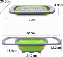 Load image into Gallery viewer, Colanders - Sink Strainer & Sifter - Silicone Telescopic Folding Drain Basket, Vegetable &Fruit Colander Strainer With Extendable Handles