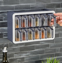 Load image into Gallery viewer, Kitchen Spice Rack - 12-Jar Seasoning Organizer - Spice Rack Organizer Wall Mount/Countertop, Seasoning Containers