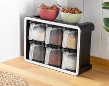 Load image into Gallery viewer, Kitchen Spice Rack - 6-Jar Seasoning Organizer - Spice Rack Organizer Wall Mount/Countertop, Seasoning Containers