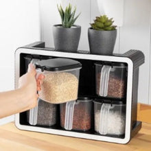 Load image into Gallery viewer, Kitchen Spice Rack - 6-Jar Seasoning Organizer - Spice Rack Organizer Wall Mount/Countertop, Seasoning Containers