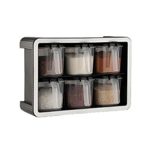 Load image into Gallery viewer, Kitchen Spice Rack - 6-Jar Seasoning Organizer - Spice Rack Organizer Wall Mount/Countertop, Seasoning Containers