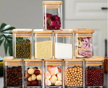 Load image into Gallery viewer, Glass Jar Set - 12 x 200 ml. Glass Jar Set With Wooden Lids