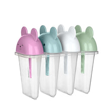 تحميل الصورة في عارض المعرض، Colorful ice cream molds set with cute animal lids, perfect for homemade frozen treats and popsicles.