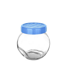 Load image into Gallery viewer, Cups/Mugs/Jars/Jugs - Glass Jar Set - 3 x 500 ml. - Tilted Glass Jar Set With Lids
