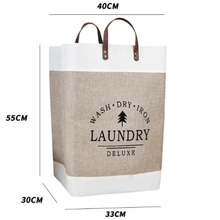 Load image into Gallery viewer, Laundry Bags - Big Laundry Bag with Handle with leather handle