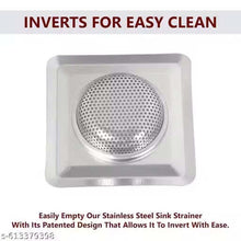 Load image into Gallery viewer, Sink Garbage Strainer - Square Hair Catcher for Showers - Kitchen Sink Plug Strainers Drain Hair Catcher Stainless Steel