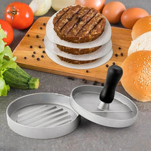 Load image into Gallery viewer, Burger Press with wooden handle - Aluminum Non-Stick Burger Press