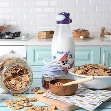 Load image into Gallery viewer, Bottles - Glass Milk Bottle with Cow Lid - 1 Lt. Glass Bottle