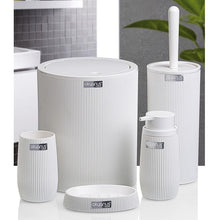 Load image into Gallery viewer, Bathroom Accessories Set - 5 Pcs Decor Bathroom Set (Striped) - Solid Frame