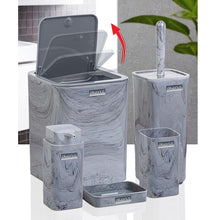 Load image into Gallery viewer, Bathroom Accessories Set - 5 Pcs Decor Bathroom Set (Stella Marble) - Solid Frame