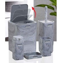 تحميل الصورة في عارض المعرض، طقم اكسسوارات حمام - طقم حمام ديكور 5 قطع ( ستيلا ماربل ) - إطار مصمت