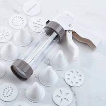 Load image into Gallery viewer, Cookie Press Gun Kit Set Stainless Steel Spritz Cookie Maker Machine for DIY Baking with 13 Discs and 6 Icing Decorating Nozzles for DIY Biscuit Maker and Decoration.