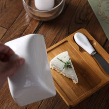 تحميل الصورة في عارض المعرض، Butter Dish - Glass & Wooden Butter Dish with Lid and Spreader