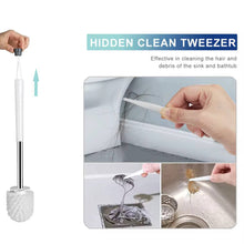 Load image into Gallery viewer, 3 In 1 Silicone Toilet Brush With Holder, Unbreakable Wall Mounted And Free Stand Sleek Toilet Cleaner Brush With Ventilated Drying Round Stand