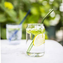 Load image into Gallery viewer, Straws - Reusable Drinking Glass Straws For Drinks - Set of 4 + Brush