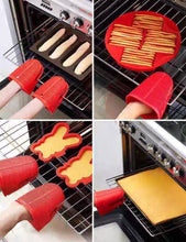 Load image into Gallery viewer, Mini Silicone Oven Mitts Pot Holders - 1 Pc Silicone Tray Grabber