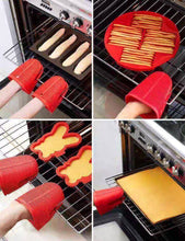 Load image into Gallery viewer, Mini Silicone Oven Mitts Pot Holders - 1 Pc Silicone Tray Grabber