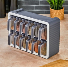 Load image into Gallery viewer, Kitchen Spice Rack - 12-Jar Seasoning Organizer - Spice Rack Organizer Wall Mount/Countertop, Seasoning Containers