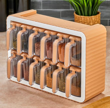 Load image into Gallery viewer, Kitchen Spice Rack - 12-Jar Seasoning Organizer - Spice Rack Organizer Wall Mount/Countertop, Seasoning Containers
