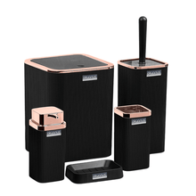 تحميل الصورة في عارض المعرض، Bathroom Accessories Set - 5 Pcs Decor Bathroom Set (Stella) - Copper Frame