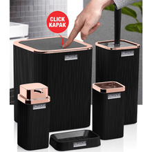 Load image into Gallery viewer, Bathroom Accessories Set - 5 Pcs Decor Bathroom Set (Stella) - Copper Frame