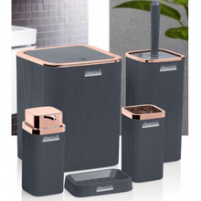 تحميل الصورة في عارض المعرض، Bathroom Accessories Set - 5 Pcs Decor Bathroom Set (Stella) - Copper Frame