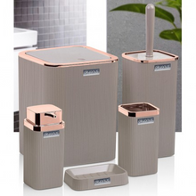 تحميل الصورة في عارض المعرض، Bathroom Accessories Set - 5 Pcs Decor Bathroom Set (Stella) - Copper Frame