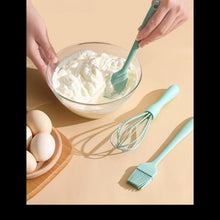 Load image into Gallery viewer, Spatulas/Utensils - Mini Non stick Silicone heat resistent Kitchen Set of 3 ( Oil Spreader - Whisk - Pastry Spreader )