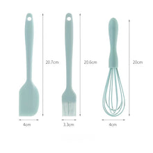Load image into Gallery viewer, Spatulas/Utensils - Mini Non stick Silicone heat resistent Kitchen Set of 3 ( Oil Spreader - Whisk - Pastry Spreader )