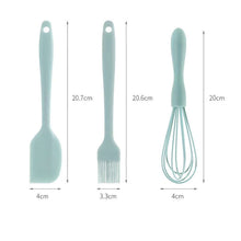 تحميل الصورة في عارض المعرض، Spatulas/Utensils - Mini Non stick Silicone heat resistent Kitchen Set of 3 ( Oil Spreader - Whisk - Pastry Spreader )