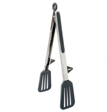 تحميل الصورة في عارض المعرض، Tong / Grabber - Silicone Serving & Cooking Locking Tong Srainer With Built-in Stands