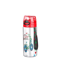 Load image into Gallery viewer, Bottles - Plastic Water Bottle - 500 ml. Water Bottle with Airtight Lid & Handle featuring a fun bike graphic.