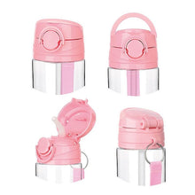 Load image into Gallery viewer, Bottles - Plastic Water Bottle - 500 ml. Water Bottle with Airtight Lid & Handle in pink color with ergonomic design.