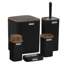 تحميل الصورة في عارض المعرض، Bathroom Accessories Set - 5 Pcs Decor Bathroom Set (Stella) - Wooden Frame