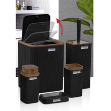 تحميل الصورة في عارض المعرض، Bathroom Accessories Set - 5 Pcs Decor Bathroom Set (Stella) - Wooden Frame