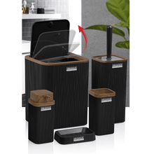 تحميل الصورة في عارض المعرض، Bathroom Accessories Set - 5 Pcs Decor Bathroom Set (Stella) - Wooden Frame