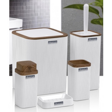 تحميل الصورة في عارض المعرض، Bathroom Accessories Set - 5 Pcs Decor Bathroom Set (Stella) - Wooden Frame