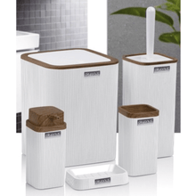 تحميل الصورة في عارض المعرض، Bathroom Accessories Set - 5 Pcs Decor Bathroom Set (Stella) - Wooden Frame