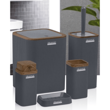 تحميل الصورة في عارض المعرض، Bathroom Accessories Set - 5 Pcs Decor Bathroom Set (Stella) - Wooden Frame