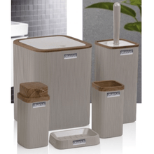 تحميل الصورة في عارض المعرض، Bathroom Accessories Set - 5 Pcs Decor Bathroom Set (Stella) - Wooden Frame