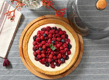 Load image into Gallery viewer, Elegant Wooden Cake Stand & Serving Platter with Acrylic Dome Lid - 29 cm Diameter