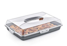 Load image into Gallery viewer, Food/Cake Holder - Rectanguler Portable Pasta / Pastery Carrier - Cake Box Comes With Handle
