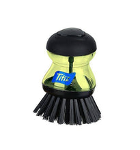 Load image into Gallery viewer, Soap Dispensing Palm Dish Brush (Black) - Kitchen Brush for Cleaning