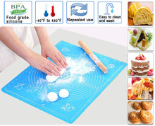 Load image into Gallery viewer, Pastry Silicone Baking Mat sheet with Scale - Size 43.0 cm x 35.0 cm