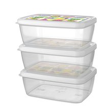 تحميل الصورة في عارض المعرض، أوعية تخزين الطعام البلاستيكية - مجموعة صناديق تخزين Aria - مجموعة من 3 قطع × 1،200 مل. - صناديق تخزين الطعام في الثلاجة