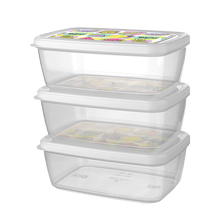 تحميل الصورة في عارض المعرض، Food Storage Containers Set of 3 | 1200ml Each